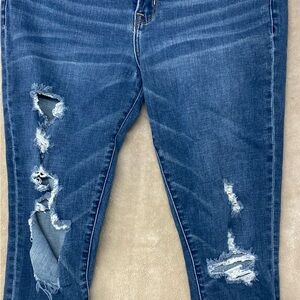 Abercrombie & Fitch Distressed Blue Skinny Jeans